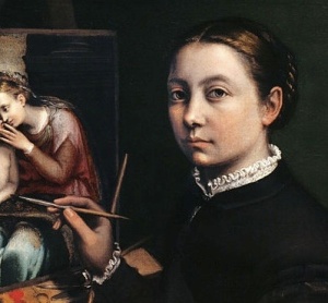 Sofia Anguissola at the easel (cropped)