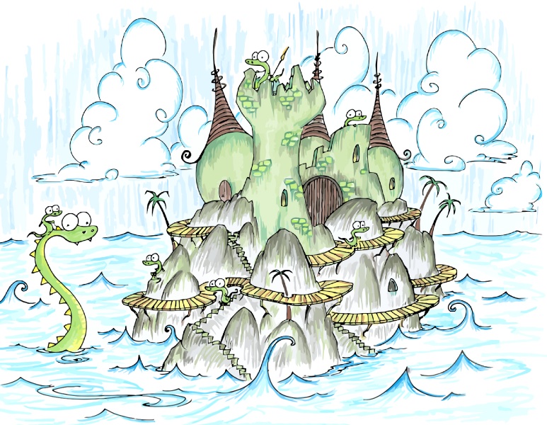 Alligator Castle in the Sea